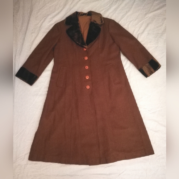 Vintage wool coat women size S-M - Picture 5 of 10